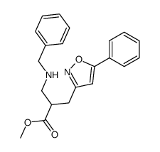 2-(benzylamino-methyl)-3-(5-phenylisoxazol-3-yl)propionic acid methyl ester结构式