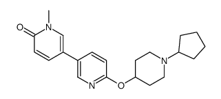 5-[6-(1-cyclopentylpiperidin-4-yl)oxypyridin-3-yl]-1-methylpyridin-2-one结构式