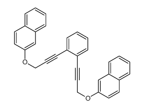 2-[3-[2-(3-naphthalen-2-yloxyprop-1-ynyl)phenyl]prop-2-ynoxy]naphthalene Structure