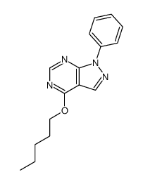 1-phenyl-4-(pentyloxy)-1H-pyrazolo(3,4-d)pyrimidine Structure