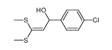 1-(4-Chloro-phenyl)-3,3-bis-methylsulfanyl-prop-2-en-1-ol Structure