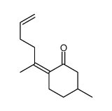 2-hex-5-en-2-ylidene-5-methylcyclohexan-1-one Structure