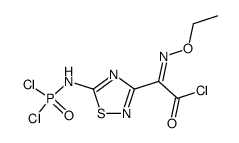 2-(5-二氯磷酰氨基-1,2,4-噻二唑-3-基)-2(Z)-乙氧基亚氨基乙酰氯结构式