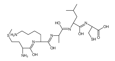 (2R)-2-[[(2S)-2-[[(2S)-2-[[(2S)-6-amino-2-[[(2S)-2-amino-4-methylsulfanylbutanoyl]amino]hexanoyl]amino]propanoyl]amino]-4-methylpentanoyl]amino]-3-sulfanylpropanoic acid结构式