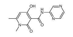 N-(2-pyrazinyl)-1,6-dimethyl-4-hydroxy-2-oxo-1,2-dihydropyridine-3-carboxamide Structure