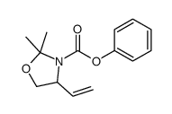 phenyl 4-ethenyl-2,2-dimethyl-1,3-oxazolidine-3-carboxylate结构式