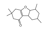 3,3,6,8-Tetramethyl-3,4,5a,6,7,8,9,9a-octahydro-2H-dibenzofuran-1-one结构式