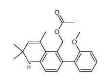 5-Acetoxymethyl-6-(2-methoxyphenyl)-2,2,4-trimethyl-1,2-dihydroquinoline Structure