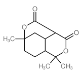 (+-)-3,6,6-trimethyl-(4ar,8ac)-hexahydro-3t,5t-ethano-pyrano[3,4-c]pyran-1,8-dione结构式