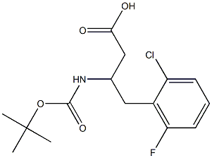 3-(Boc-amino)-4-(2-chloro-6-fluorophenyl)butyric Acid Structure