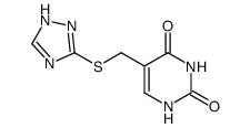 5-(((1H-1,2,4-triazol-3-yl)thio)methyl)pyrimidine-2,4(1H,3H)-dione结构式