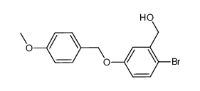 (5-(4-methoxybenzyloxy)-2-bromophenyl)methanol结构式