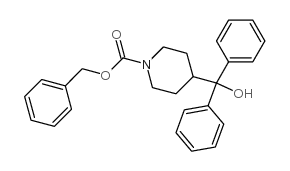 4-(HYDROXY-DIPHENYL-METHYL)-PIPERIDINE-1-CARBOXYLIC ACID BENZYL ESTER Structure