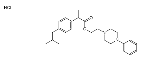 2-(4-phenylpiperazin-1-yl)ethyl 2-[4-(2-methylpropyl)phenyl]propanoate,hydrochloride结构式