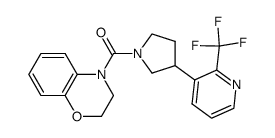 (2,3-Dihydrobenzo[1,4]oxazin-4-yl)[3-(2-(trifluoromethyl)pyridin-3-yl)pyrrolidin-1-yl]methanone Structure