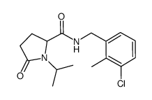 N-[(3-chloro-2-methylphenyl)methyl]-1-(1-methylethyl)-5-oxoprolinamide Structure