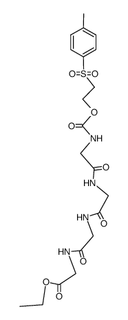 N-2-p-Tolylsulfonyl-ethoxycarbonylglycyl-diglycyl-glycinethylester结构式
