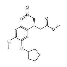 (S)-methyl 3-(3-cyclopentyloxy-4-methoxyphenyl)-4-nitrobutanoate Structure