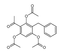 3-Benzyl-2,4,6-triacetoxy-acetophenon Structure