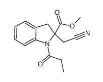 methyl 2-(cyanomethyl)-1-propanoyl-2,3-dihydro-1H-indole-2-carboxylate Structure