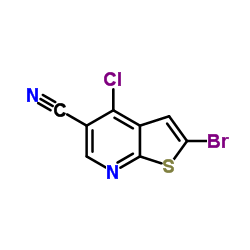 2-Bromo-4-chlorothieno[2,3-b]pyridine-5-carbonitrile Structure