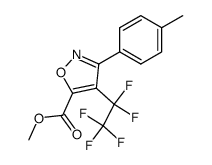 4-Pentafluoroethyl-3-p-tolyl-isoxazole-5-carboxylic acid methyl ester结构式