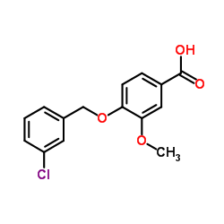 4-[(3-Chlorobenzyl)oxy]-3-methoxybenzoic acid Structure