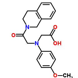 {[2-(3,4-Dihydro-2(1H)-isoquinolinyl)-2-oxoethyl](4-methoxyphenyl)amino}acetic acid结构式