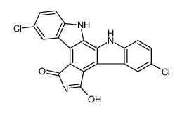 12,13-Dihydro-3,9-dichloro-5H-Indolo[2,3-a]pyrrolo[3,4-c]carbazole-5,7(6H)-dione结构式