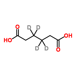 (3,3,4,4-2H4)Hexanedioic acid Structure