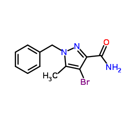 1-苄基-4-溴-5-甲基-1H-吡唑-3-甲酰胺图片