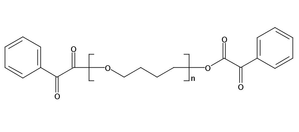 聚丁二醇双苯甲酰甲酸酯结构式