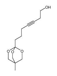 1-(7-hydroxyhept-4-ynyl)-4-methyl-2,6,7-trioxabicyclo(2.2.2)octane结构式