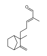 2-methyl-5-(3-methyl-2-methylidene-3-bicyclo[2.2.1]heptanyl)pent-2-enal结构式