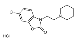 6-chloro-3-(2-piperidin-1-ium-1-ylethyl)-1,3-benzoxazol-2-one,chloride结构式