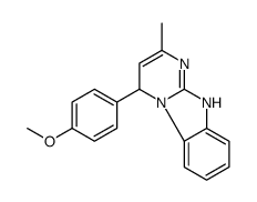 1,4-Dihydro-4-(4-methoxyphenyl)-2-methylpyrimido(1,2-a)benzimidazole结构式