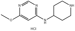 6-Methoxy-N-(piperidin-4-yl)pyrimidin-4-amine dihydrochloride结构式
