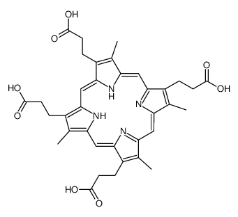 3,8,12,17-tetramethyl-21H,23H-Porphine-2,7,13,18-tetrapropanoic acid Structure