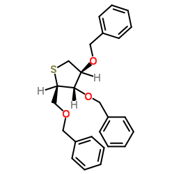 (2R,3S,4S)-3,4-BIS(BENZYLOXY)-2-((BENZYLOXY)METHYL)TETRAHYDROTHIOPHENE Structure