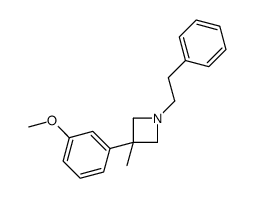 3-(m-Methoxyphenyl)-3-methyl-1-phenethylazetidine结构式