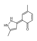 4-methyl-6-(5-methyl-1,2-dihydropyrazol-3-ylidene)cyclohexa-2,4-dien-1-one结构式