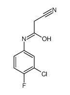 N-(3-CHLORO-4-FLUORO-PHENYL)-2-CYANO-ACETAMIDE结构式