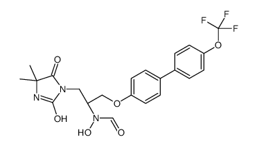 N-[(2S)-1-(4,4-dimethyl-2,5-dioxoimidazolidin-1-yl)-3-[4-[4-(trifluoromethoxy)phenyl]phenoxy]propan-2-yl]-N-hydroxyformamide Structure