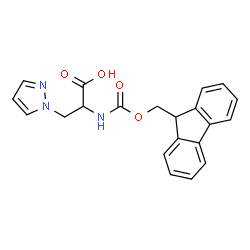 DL-N-FMOC-3-PYRAZOL-1-YL-ALANINE结构式