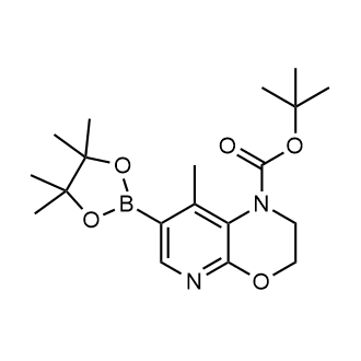 叔丁基8-甲基-7-(4,4,5,5-四甲基-1,3,2-二氧杂硼烷-2-基)-2,3-二氢-1H-吡啶基[2,3-b][ 1,4]噁嗪-1-羧酸盐结构式