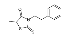 5-methyl-3-(2-phenylethyl)-2-sulfanylidene-1,3-thiazolidin-4-one结构式