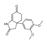 3a-(3,4-dimethoxyphenyl)-1,3,4,5-tetrahydroindole-2,6-dione结构式