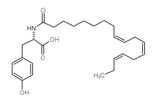 N(L-TYROSINE)-9Z,12Z,15Z-OCTADECATRIENAMIDE Structure