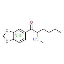 3,4-Methylenedioxy-α-methylaminohexanophenone (hydrochloride)结构式