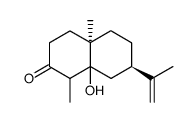 8a-hydroxy-4aα,8-dimethyl-7β-(propen-2-yl)-perhydronaphthalen-2-one结构式